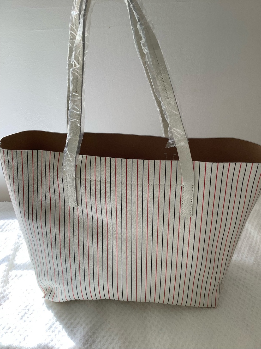 NWT Mark graham striped Leather tote bag